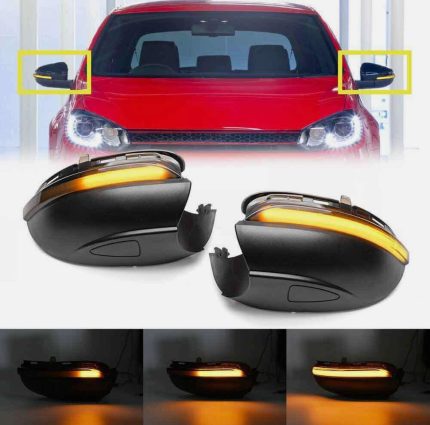 Динамични LED Трепкачи за Ретровизори за Golf 6 (2008-2014) – Smoke Стакло